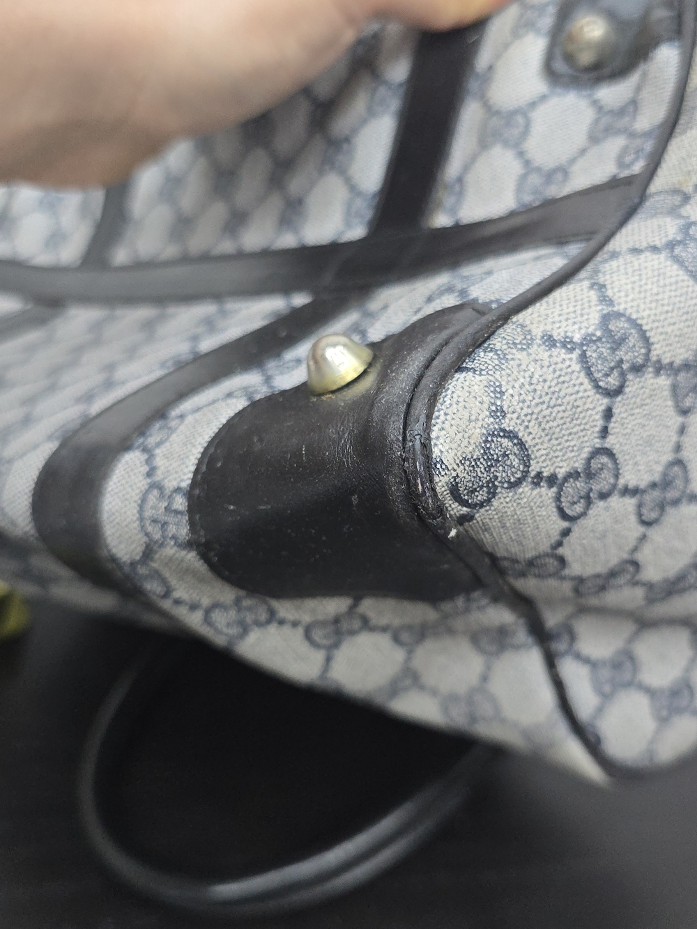 Gucci Monogram Boston Bag in Tan and Black - Picture 12 of 13